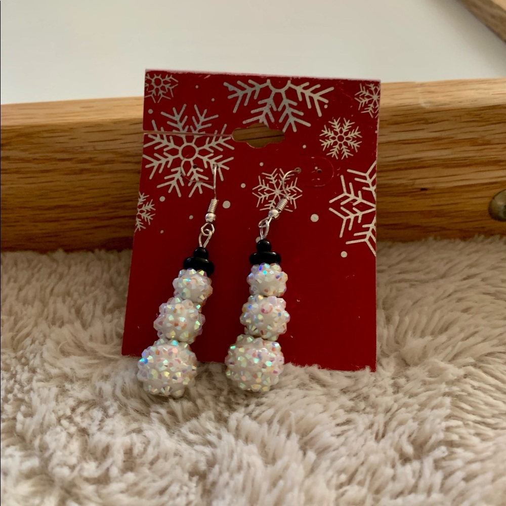 Snowman earrings